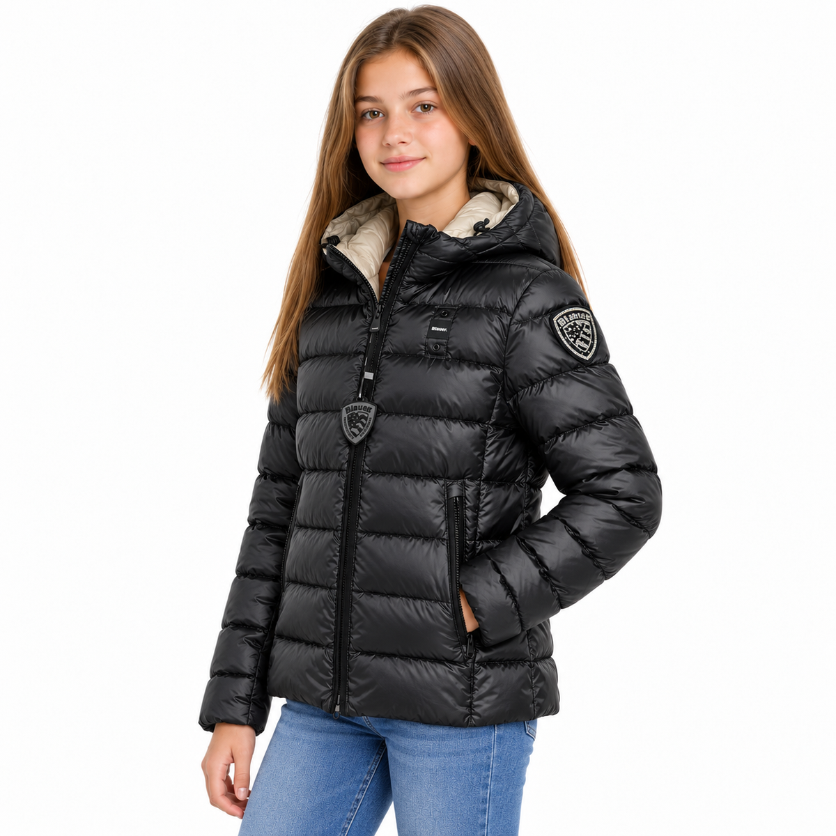 26WBLGC02295 NERO-BEIGE JUNIOR laterale