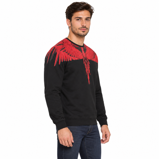 F6CMMASW NERO-ROSSO UOMO centrale