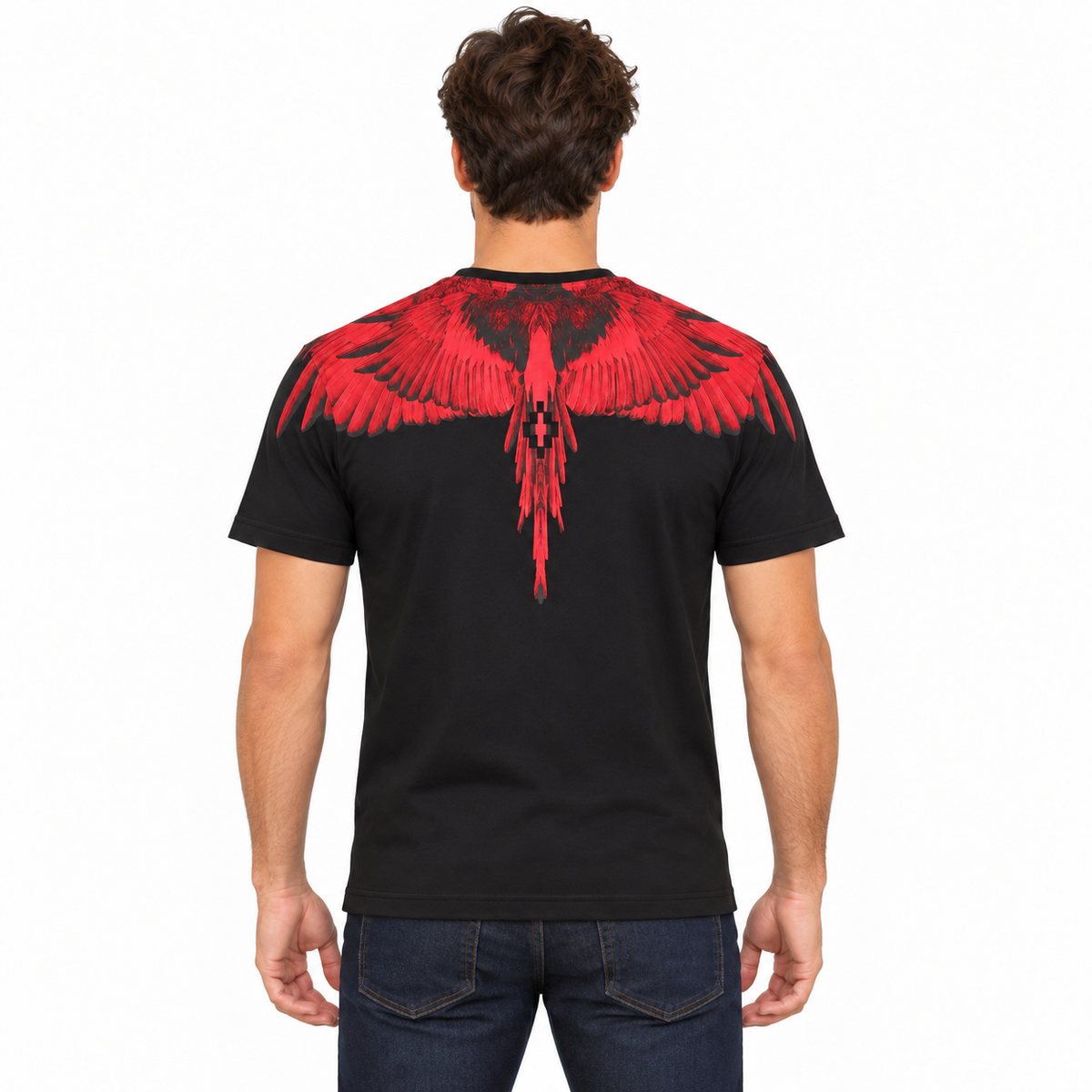 F6CMMATH NERO-ROSSO UOMO retro