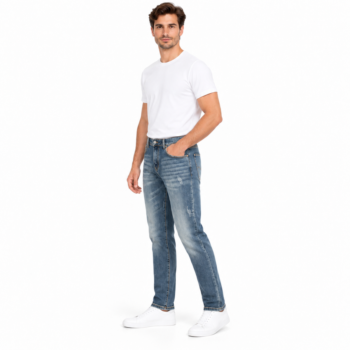 MJ500/W006 DENIM LAV.MEDIO UOMO laterale