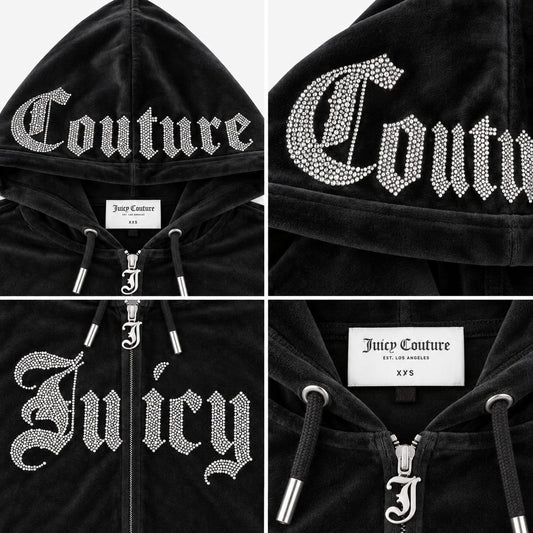 FELPA CROP VELVET DIAMOND GOTHIC