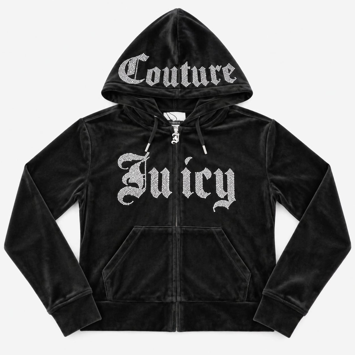 FELPA CROP VELVET DIAMOND GOTHIC