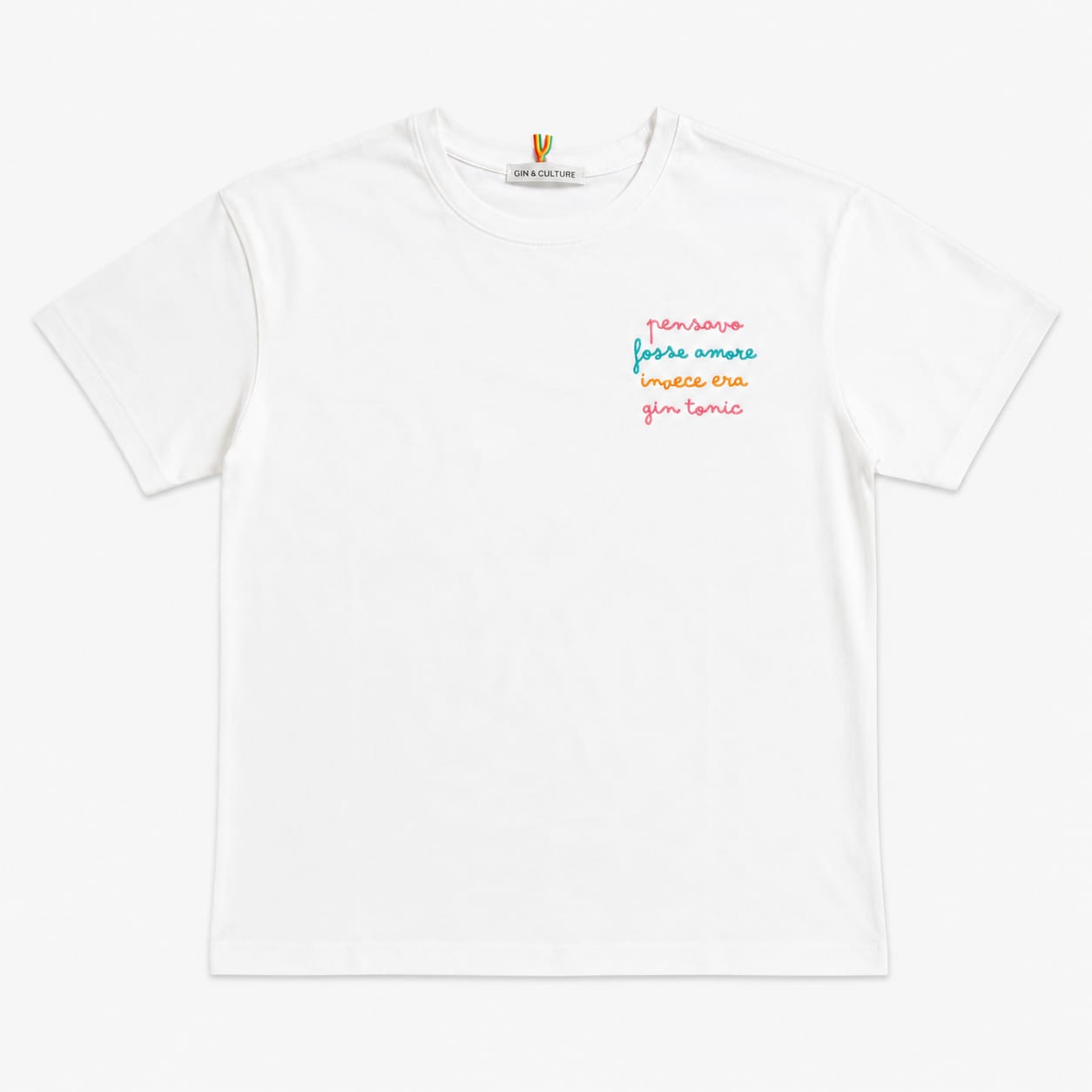 T-SHIRT RICAMO LATERALE