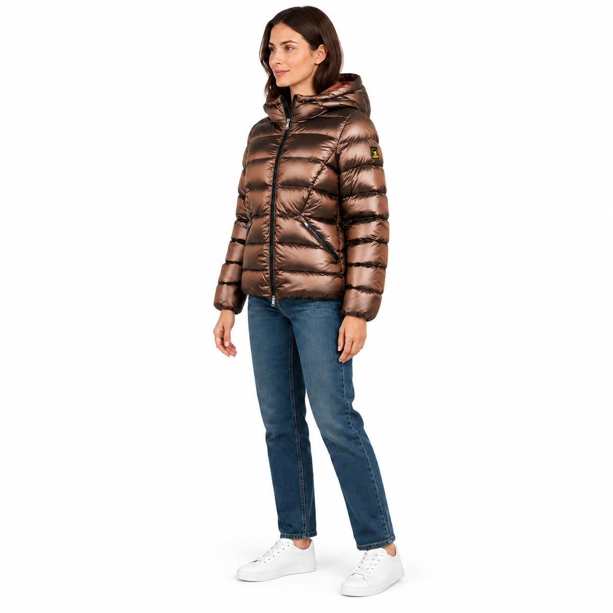 253CFWJ03017 MARRONE DONNA laterale