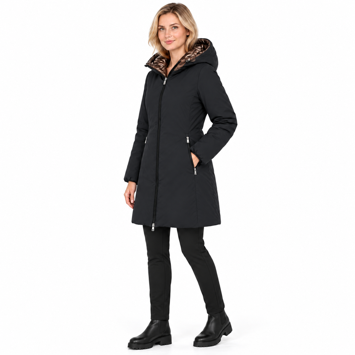 263PCWC10605 NERO-BRONZO DONNA laterale