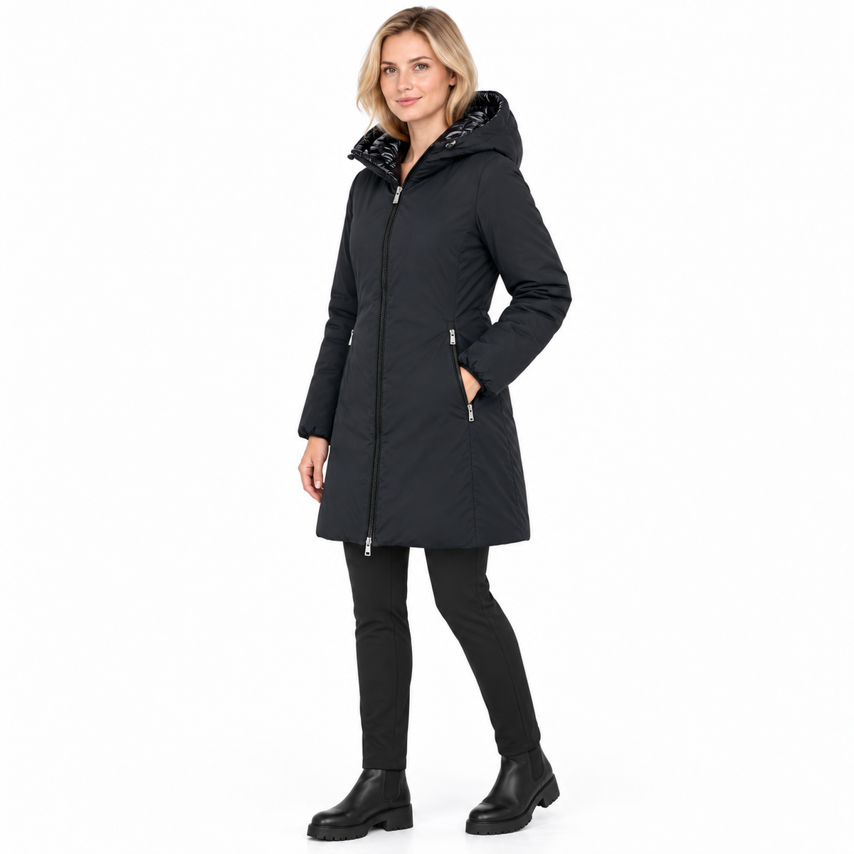 263PCWC10605 NERO DONNA laterale