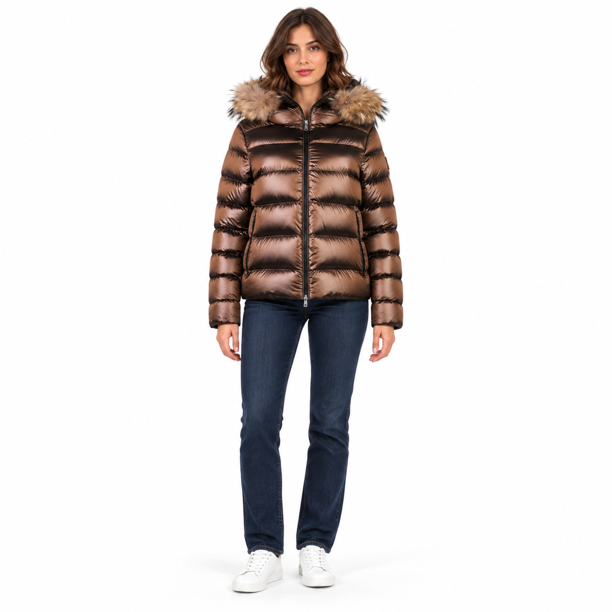 263PCWJ03213 MARRONE DONNA centrale