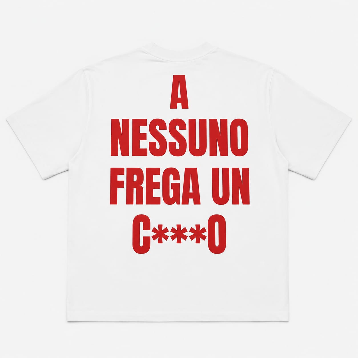T-SHIRT STAMPA A NESSUNO FREGA