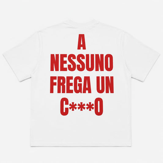 T-SHIRT STAMPA A NESSUNO FREGA