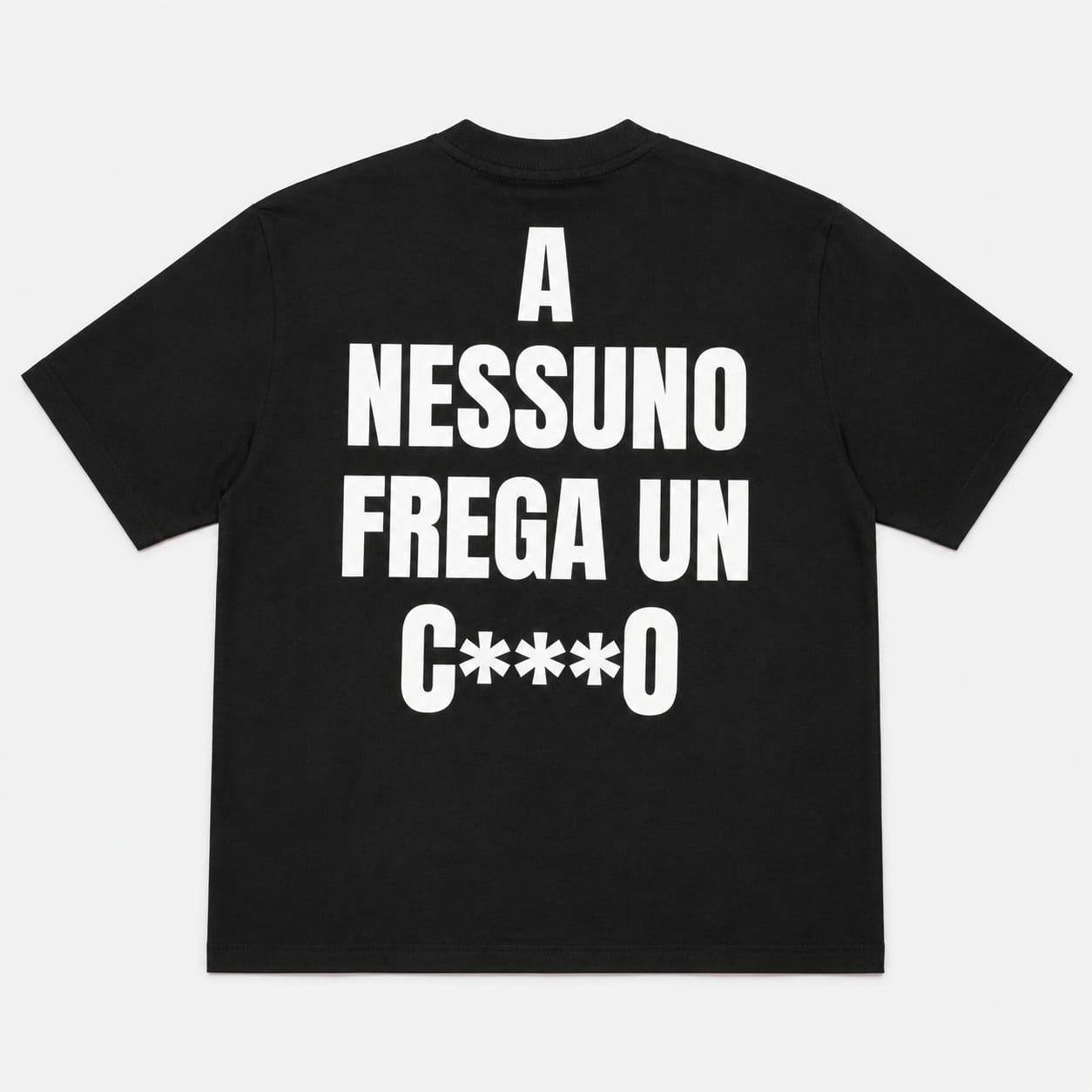 T-SHIRT STAMPA A NESSUNO FREGA