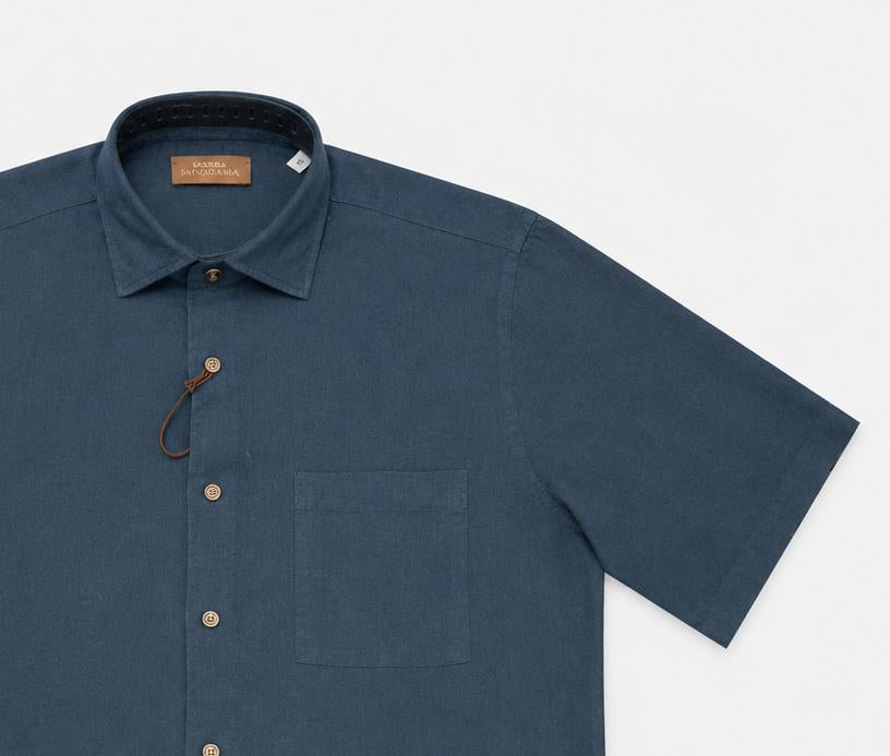 CAMICIA LINO MEZZA MANICA