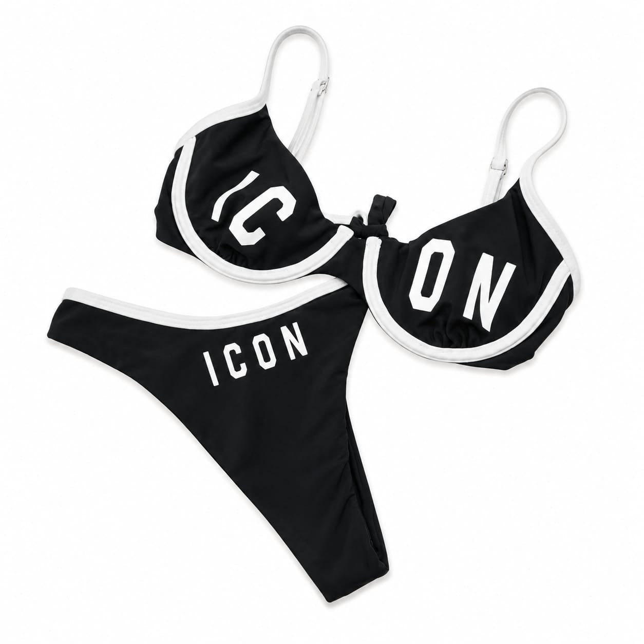 BIKINI BORDO CONTRASTO