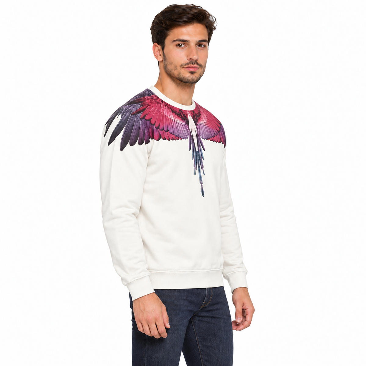 F6CMMASW BIANCO-VIOLA UOMO laterale