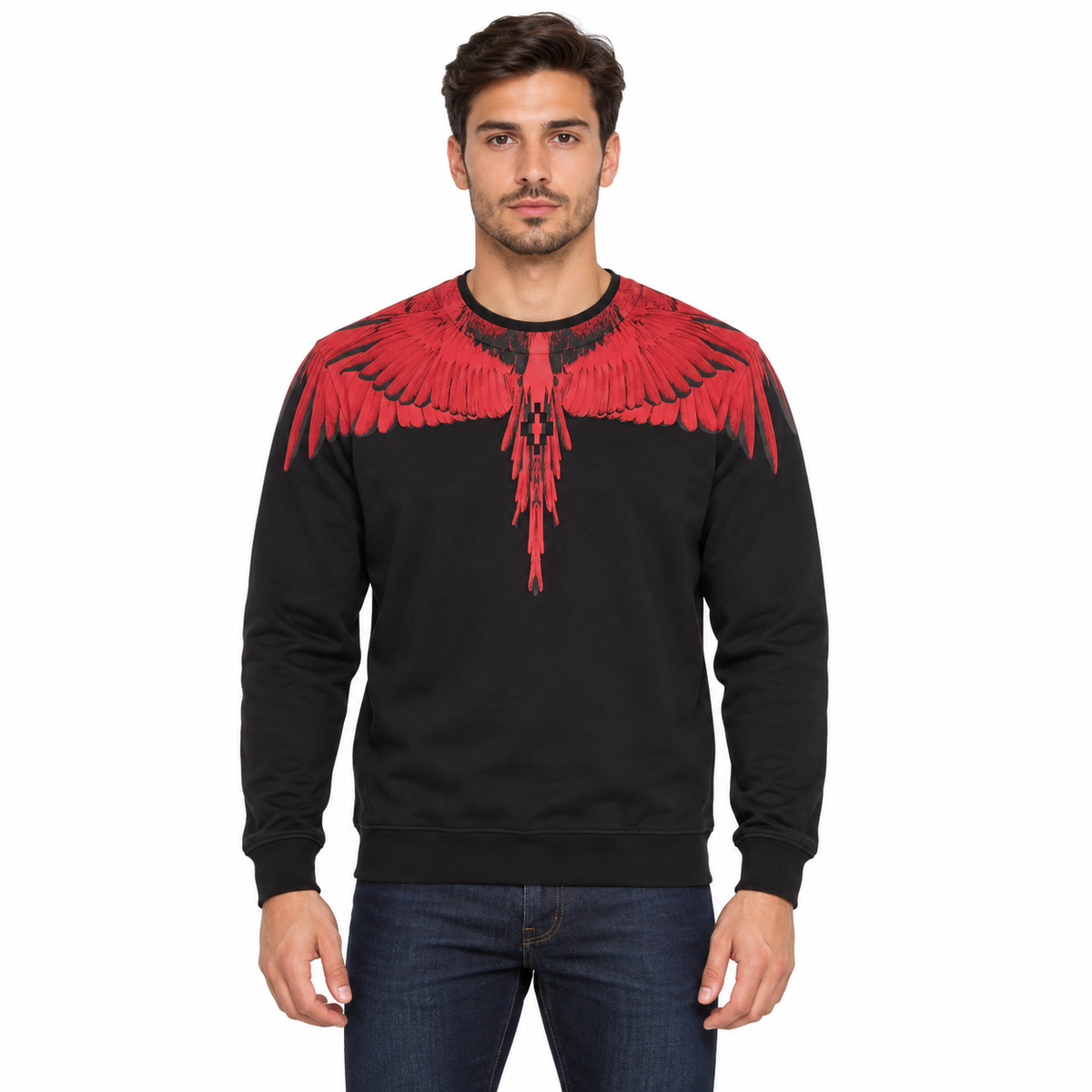 F6CMMASW NERO-ROSSO UOMO centrale