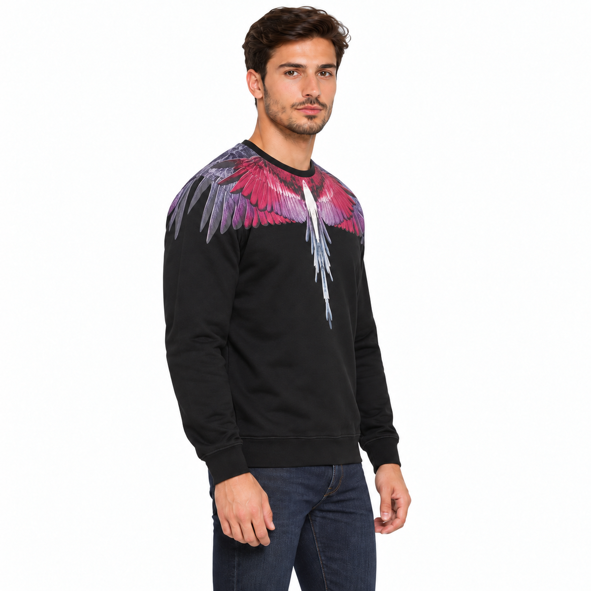 F6CMMASW NERO-VIOLA UOMO laterale