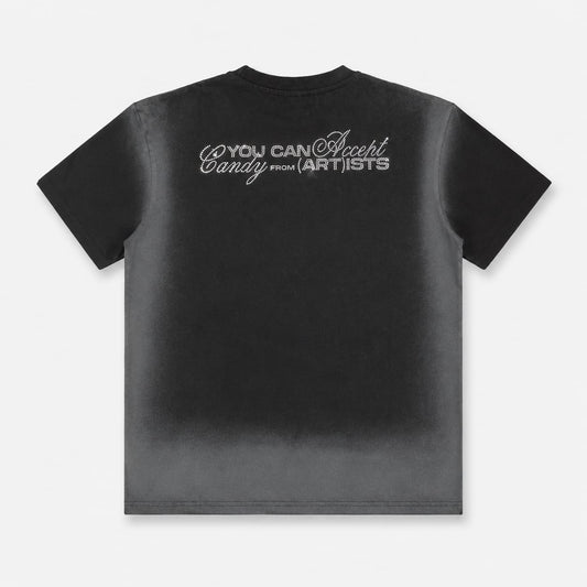 T-SHIRT STRASS STAMPA STAR CANDY