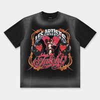 T-SHIRT STRASS STAMPA CUPIDO