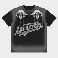 T-SHIRT STRASS STAMPA MANI