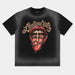 T-SHIRT STRASS STAMPA BOCCA