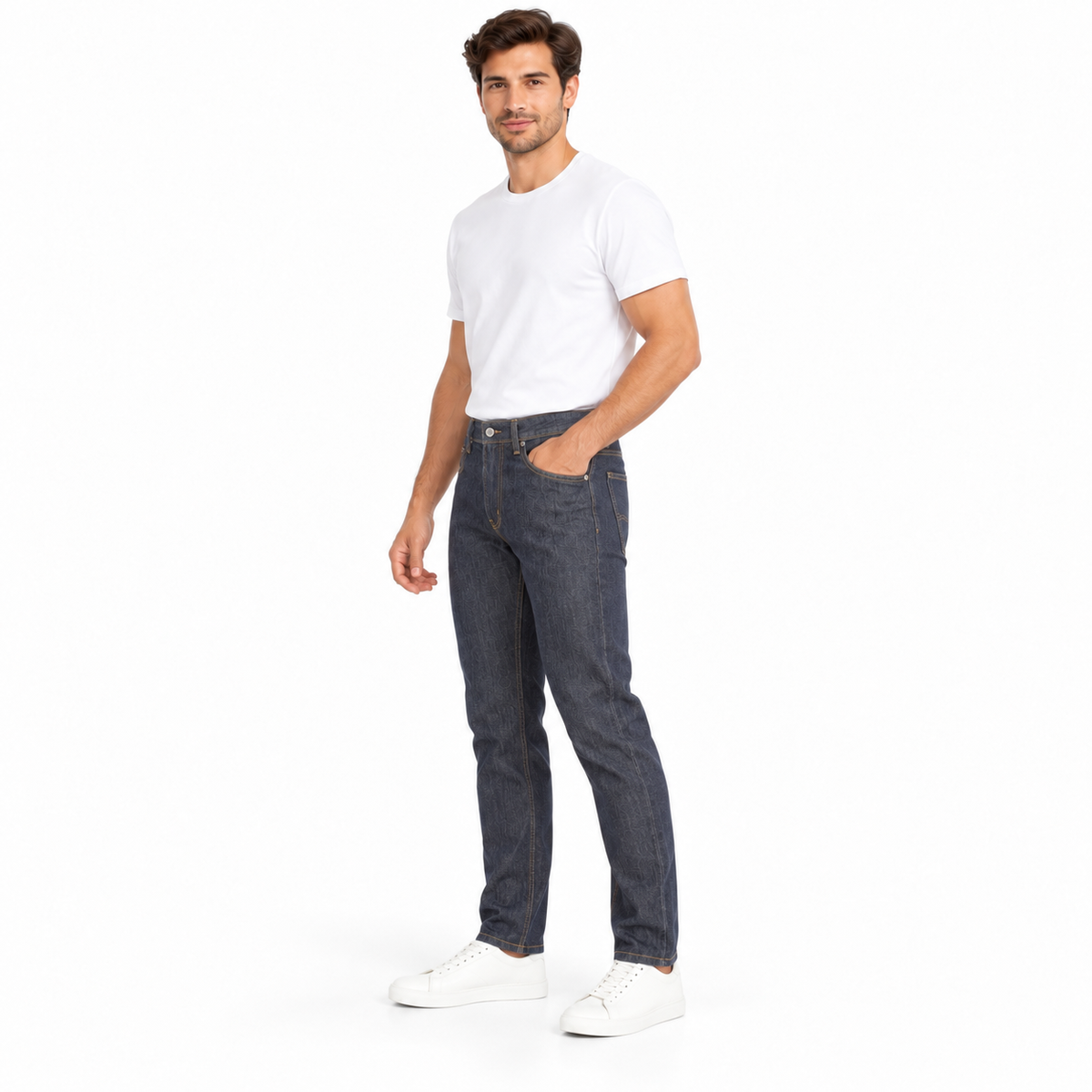 MJ500/W000 DENIM LAV.SCURO UOMO laterale