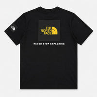 T-SHIRT STAMPA RETRO NERO/GIALLO