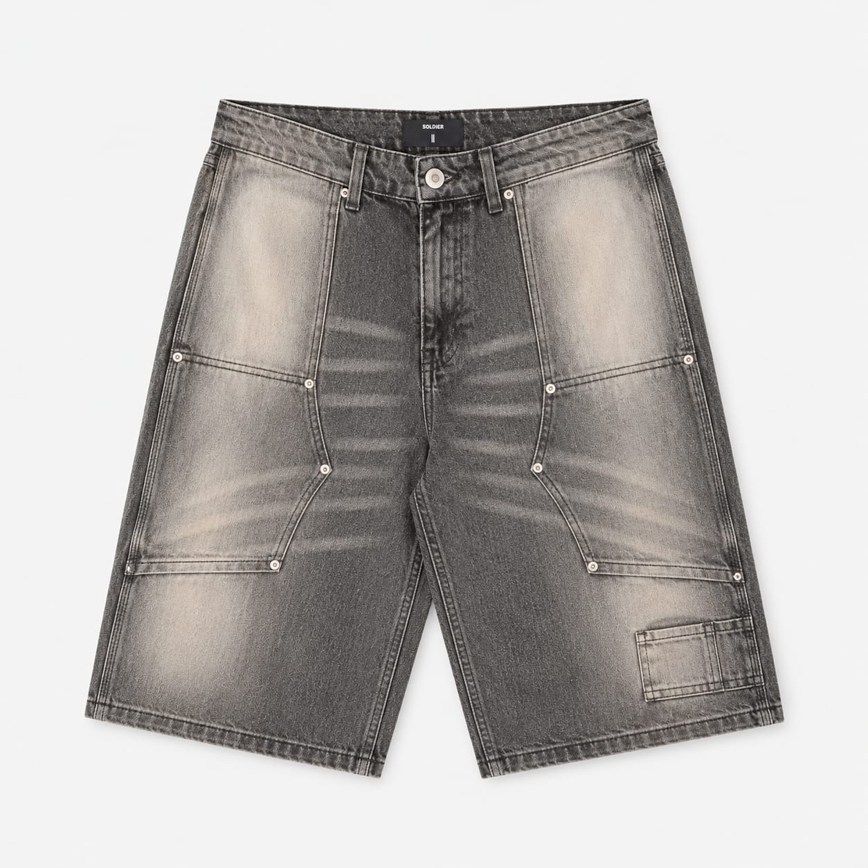 SHORTS DENIM TASCONI LISCIO