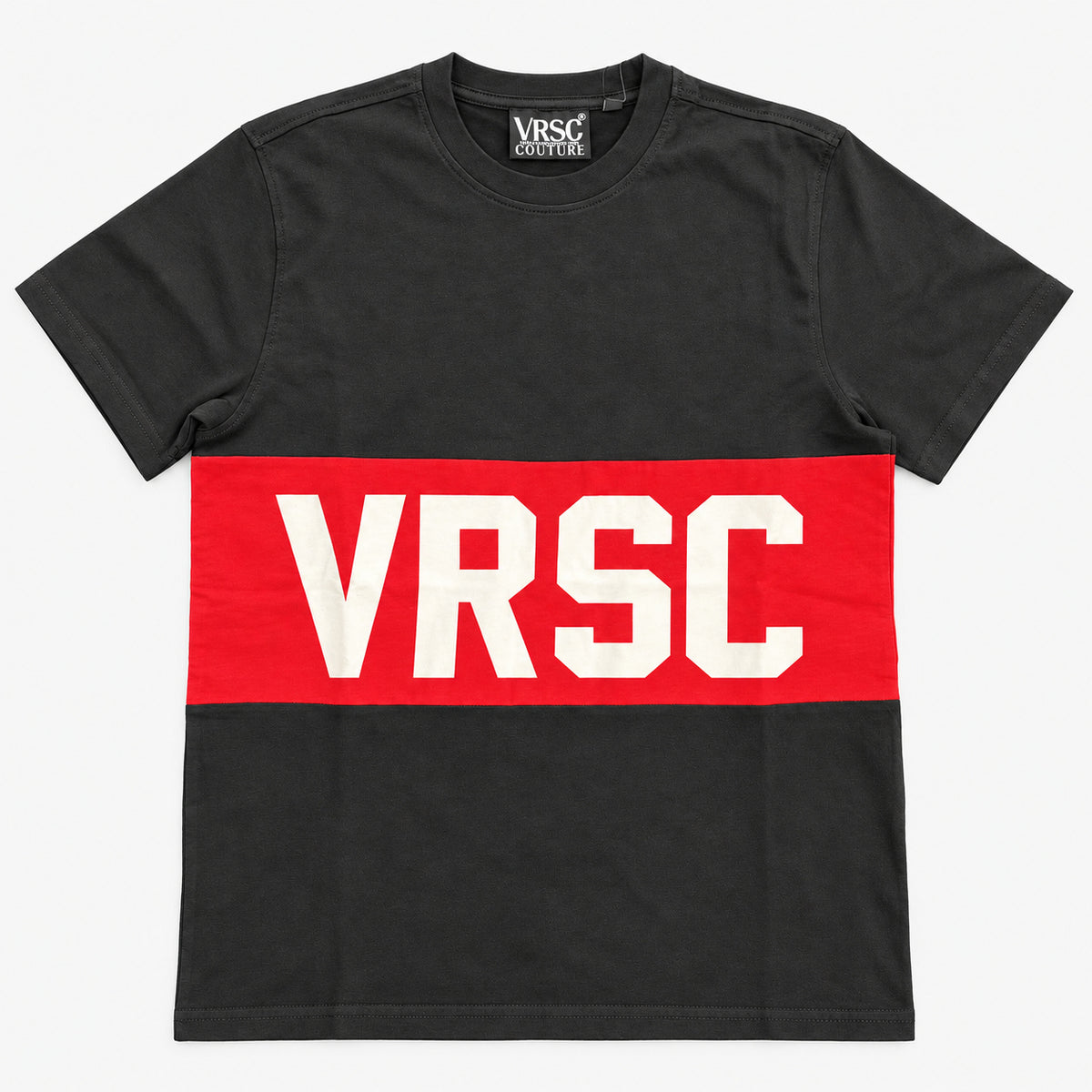 VRSC Couture T-shirt nera con fascia rossa VS26028000
