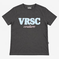 VRSC Couture T-shirt antracite con logo celeste VS26028076